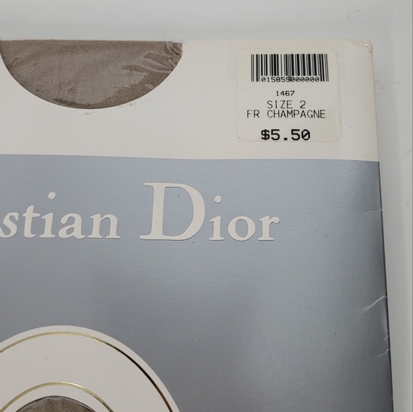 2 PAIR Christian Dior Thigh High Sandal Foot Elastic Band Stockings NOS Size 2 - Picture 7 of 9